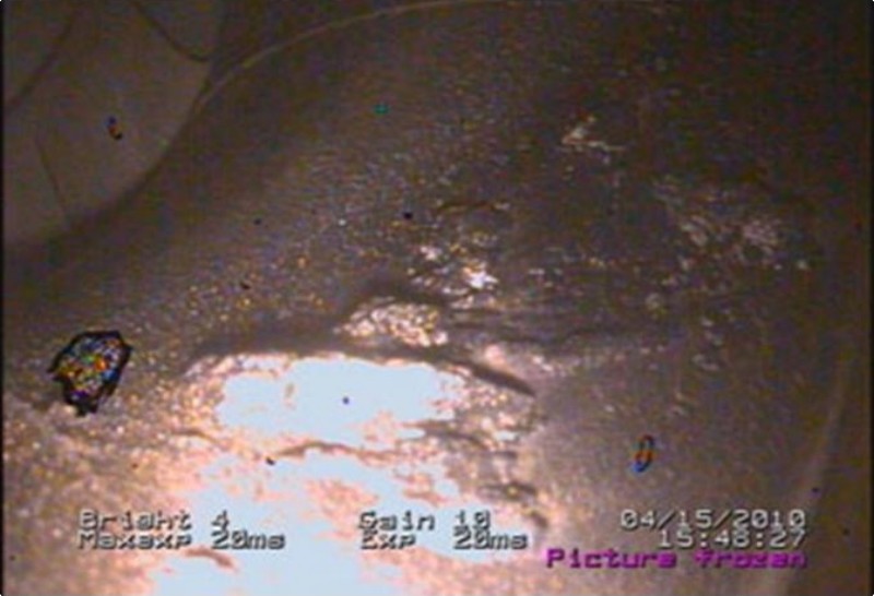 Cenizas volcánicas cristalizadas en motor avión Las cenizas se funden y forman una masa como lava que obtura los conductos del motor (Foto: Cortesía Fuerza Aérea de Finlandia)