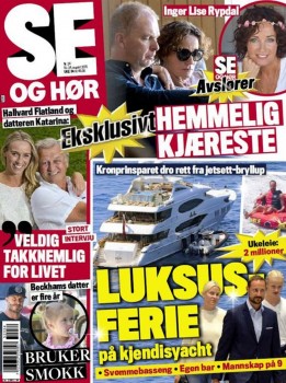 La revista noruega «Se og Hør» destaca las vacaciones de Haakon y Mette-Marit en el yate. (Foto: Portada)