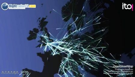 Cuando la nube de cenizas del volcán islandés llegó a Europa el espacio aéreo del viejo continente se quedó vacío. (Foto: captura)