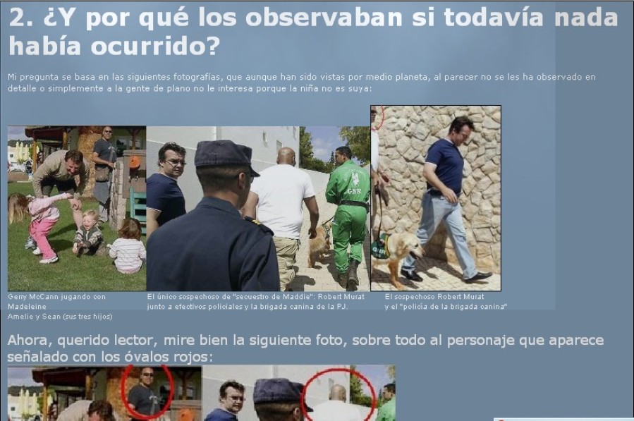 En el «blog» de «master-of-fate» se acusa a la Policía portuguesa de estar implicada en la desaparición de Maddie. (Foto: Captura de «master-of-fate») PULSAR PARA AMPLIAR