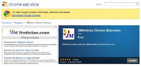 La extensión de Chrome para JM Noticias te permite saber lo último en el mismo momento de su publicación.