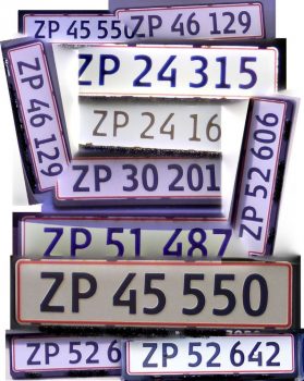 Las matrículas de los coches daneses le llevan las cuentas de los parados españoles a ZP. (Foto ©JM Noticias) - PULSAR PARA AMPLIAR -